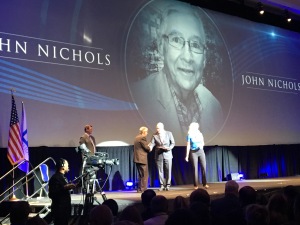 John Nichols receives FPC award on stage